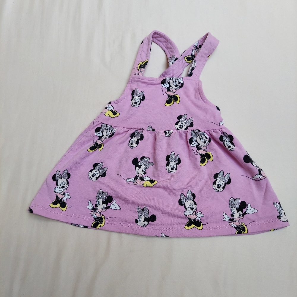 Disney Minnie Mouse pink dress with GLITTER bows! 🎀